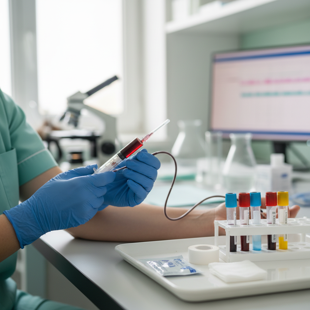 Illustration réaliste sur Dosage des ASAT en prise de sang : surveiller la santé du foie