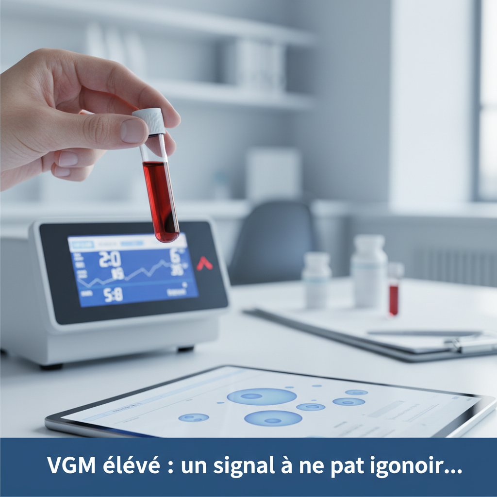Illustration réaliste sur VGM élevé : un signal à ne pas ignorer pour votre vitalité